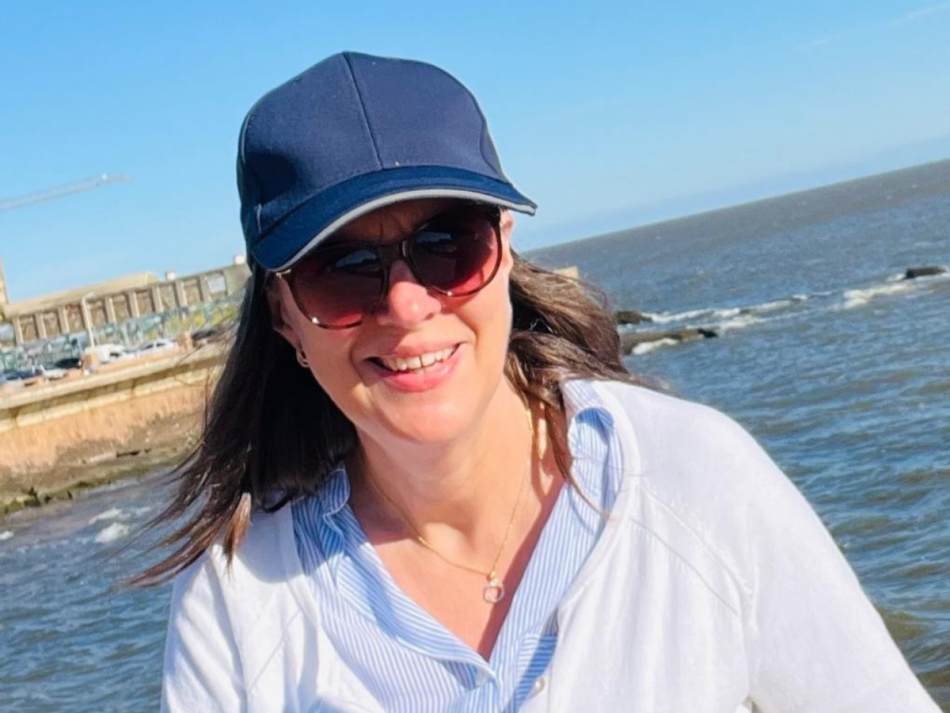 Sharon at the seaside.