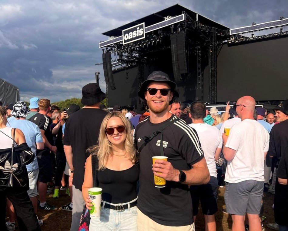 Ryan at an Oasis concert.