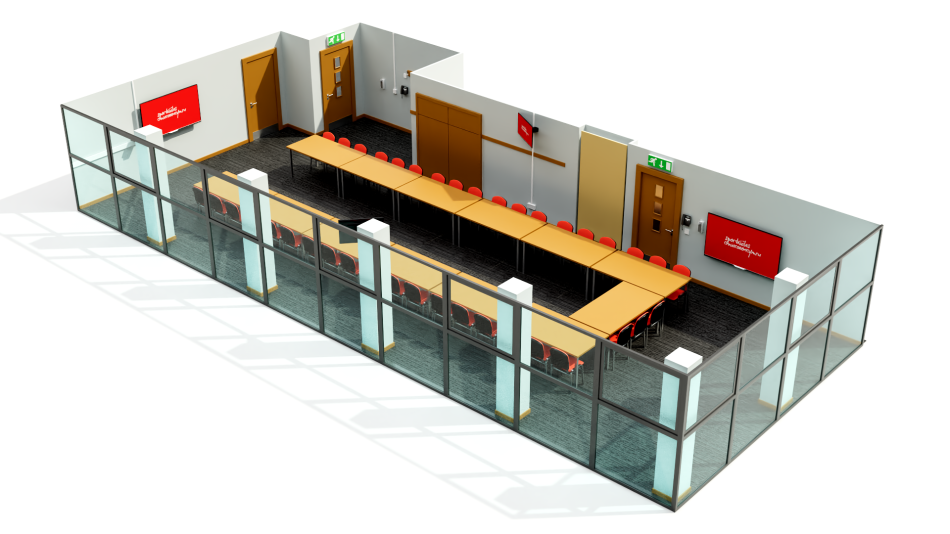 Taff Suite set up in a U-shape style.