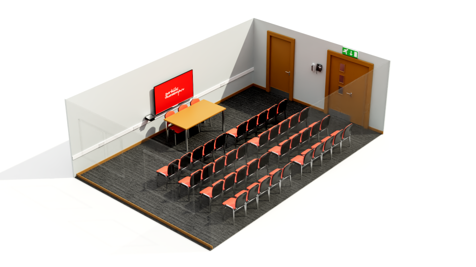 Bute 2 wedi’i gosod ar ffurf theatr